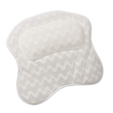 Bath Pillows for Tub-3D Mesh Spa Bathtub Pillow Cushion Rest with 6 Strong Suction Cups Head Neck Shoulder Back Support Washable