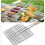 BBQ Long Handle Grill Basket Barbecue Rack Meat Burger Fish Stand 1