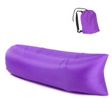 (Purple) Portable Inflatable Sleeping Bag Folding Air Sofa