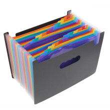 A4 Office Home School Expanding File 24 Pockets Folder Document Bag Organizer