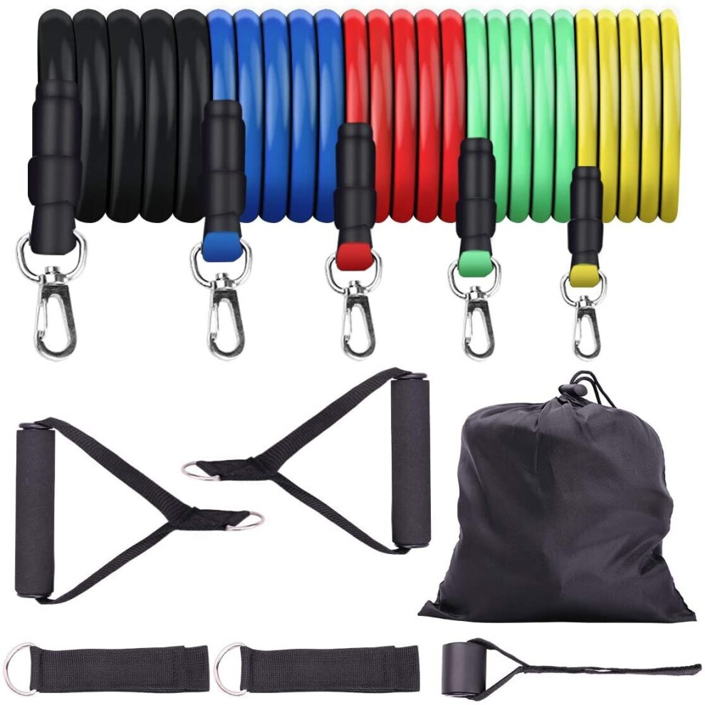 11PCS Resistance Bands Set Exercise Bands Loop Stretch Bands