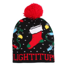 Baby Boy Girl Knitted Fur Pom Knit Hat Cap Xmas Christmas