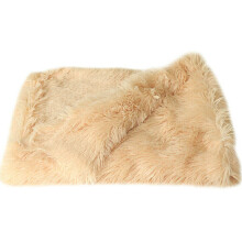 (Apricot, L) Dog Cat Puppy Blanket Pet Soft Fluffy Blanket Cosy Warm Throw Mats