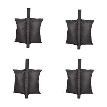 Industrial Grade Weights Bag Leg Weights for Patio Umbrellas, Terrace Tents, Large Parasols, Black Weights for Gazebo Legs,Gazebo Weights Set of 4
