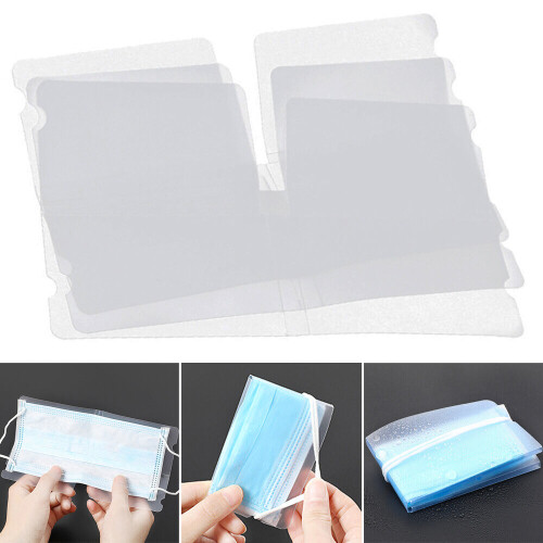 Portable Face Mask Holder Mask Keeper Storage Folder Clip Transparent