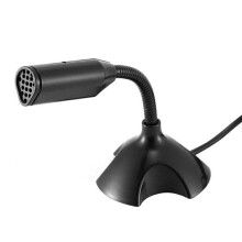 (Black) Universal Audio Condenser Microphone Mic Sound Recording For PC Laptop Desktop