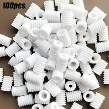 (White, 100 PCS) Cord Locks Adjustable Toggles Buckle Beads for Face Cover Tightening