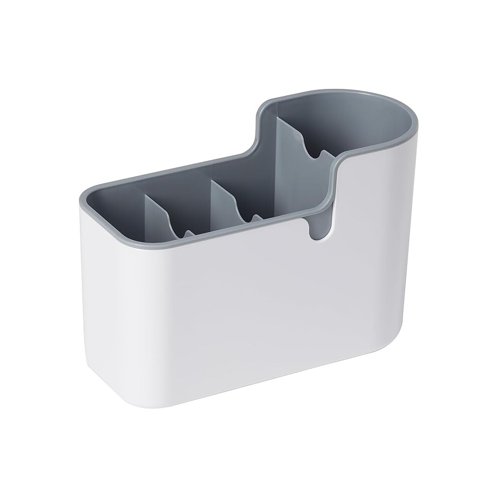 Amazon Basics Countertop & Wall Organization for Utensils, White/Grey