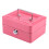 (Pink) Key Lock Tin Safe Lockable Small Money Box 1