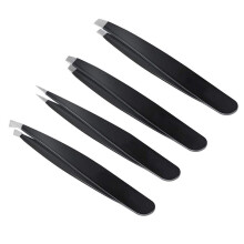 4 Pcs Eyebrow Tweezers Set, Stainless Steel Beauty Tools Eyebrow Tweezers, Precision Tweezers for Ingrown Hair, Splinter,Facial Hair, Blackhead and Ti
