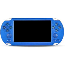 (Blue) 5.1 inch 8G 64Bit Retro Handheld Game Console MP3 MP4 Video Player Camera