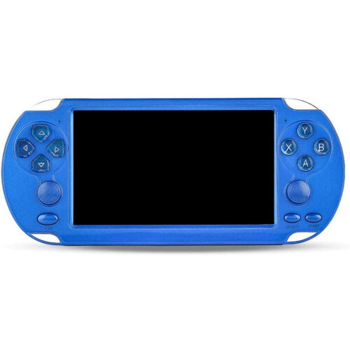 (Blue) 5.1 inch 8G 64Bit Retro Handheld Game Console MP3 MP4 Video Player Camera