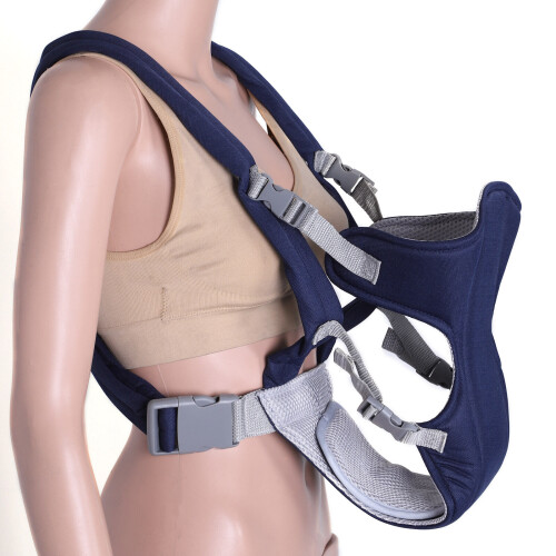 (Navy blue) Adjustable Infant Baby Carrier Wrap Sling