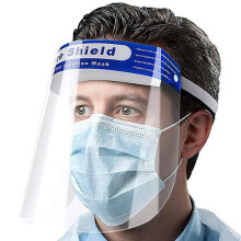 (2PCS) Safety Full Face Covering Dust-proof Shield Clear Mask Protection Visor Reusable