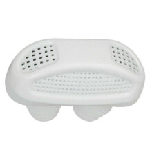 (White) 2 in 1 Portable Anti Snoring Device Fit Sleep Aid Silicone Stop Snore Stopper