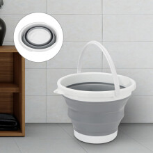 Collapsible Folding Bucket Camping Carrier Kitchen Plastic Silicone
