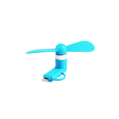 (Blue) Micro USB Cell Phone Mini Fan