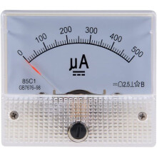 sourcingmap Analog Current Panel Meter DC 0-500uA 85C1 Ammeter for Circuit Testing Charging Battery Ampere