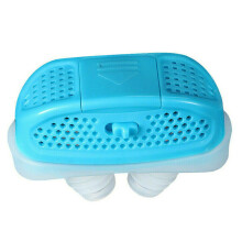 (Blue) Mini-CPAP Anti Snoring Device Sleep Aid Apnea Stop Snore Stopper Nose-Machine