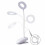 (Three colors adjustable) LED USB Clip On Desk Lamp Dimmable Memory Bed Read Table Study Light 1