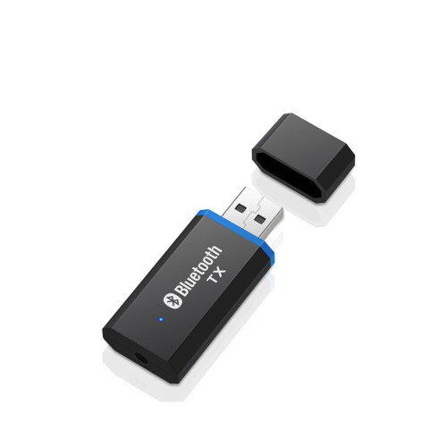 2 Pcs USB Bluetooth 5.0 Audio Transmitter Adapter 3.5MM Jack AUX Wireless Audio Adapter For PC Computer Music Bluthooth Transmitter