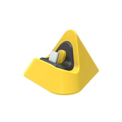 Universal Gaming Machine Portable Triangle Shaped Type-C Charging Base for Switch/Lite yellow