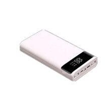 Dual USB Port LED Light Digital Display Fast Charging Power Bank Kits For iPhone 8Plus XS 11 Pro Huawei P30 Pro Mate 30 5G Oneplus 7T Pro WHITE COLOR