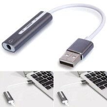 Mini Computer Mobile Phone Sound Card USB 7.1 Channel External Adjustable Volume