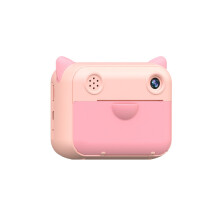 12 Million Pixel Toy Camera Thermal Printing Camera HD Polaroid Camera with Photo Frame Suitable for Children-Pink