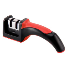 (Red) 2-Stage Knife Sharpening Kitchen Knife Sharpener Manual