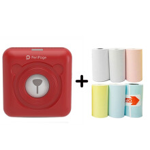 (Red, China) Peripage Mini Portable Thermal Printer Paper