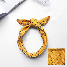 (yellow 33, 50cmx50cm) Hair Scarf Tie Head Scarf For Wome Neckerchief