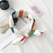 (white 34, 50cmx50cm) Hair Scarf Tie Head Scarf For Wome Neckerchief