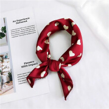 (red 36, 50cmx50cm) Hair Scarf Tie Head Scarf For Wome Neckerchief