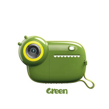 (Green) Kids Instant Camera for Travel Learning Birthday Gift Portable Digital Creative Print Camera