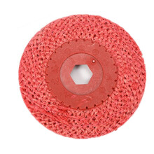4Pcs Red Hemp Rope Buffing Wheel for Stainless Steel Metal Coarse Grinding Angle Grinder Polishing Tools