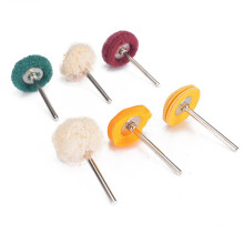 5 Sets BEST 6Pcs 3mm Shank Wool Felt Grinding Sanding Head Abrasive Buffing Wheel Cotton Thread Polishing Brush