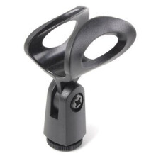 2 Pcs Universal Plastic Microphone Clip Clamp Holder Flexible Rubberized Stand Bracket for Wired Wireless Microphone
