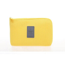 2PCS Multifunctional Fashion Travel Storage Bag Digital Cable Earphone Holder Organizer YELLOW COLOR