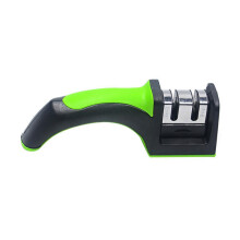 2 in 1 Kitchen Sharpen Stone Gray Red Color Stainless Steel Professional Sharpener Cooking Hotel Tools GREEN COLOR