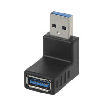 90 Degree USB 3.0 A Male To Female Connector Adapter For Laptop PC