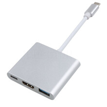 3 in 1 USB-C USB HUB Male to Female USB 3.1 Type-c To HDMI USB 3.0 Charging Adapter For Macbook Air 12 Converter