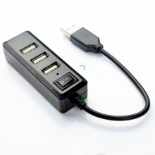 For Computer Multi USB Extension Adapter 4 Ports USB 2.0 HUB Splitter with Switcher Simple Design and Easy Installation