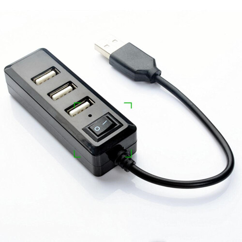 For Computer Multi USB Extension Adapter 4 Ports USB 2.0 HUB Splitter with Switcher Simple Design and Easy Installation