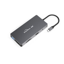 10 in 1 Type C USB 3.1 Docking Station HDMI VGA RJ45 Ethernet USB Adapter SD TF Card Reader 3.5mm Audio Charging For Macbook PC