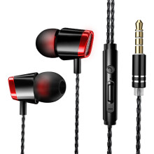 2 Pcs Wired Mobile Headphones Stereo In-Ear Phone Earphone Earbuds 3.5mm Headset Bass Headphone with Mic Earphones