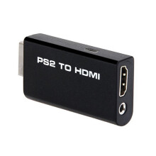 PS2 to HDMI 480i/480p/576i Audio Video Converter Adapter with 3.5mm Audio Output Supports All PS2 Display Modes