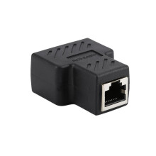 RJ45 Ethernet Network Splitter Connector Adapter Extender Ethernet Cable 1 Female to Dual Female Cable Joiner Coupler for Modem