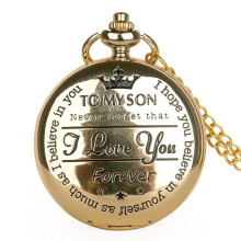 (gold no box) To My Son I Love You Forever Quartz Pocket Watch For