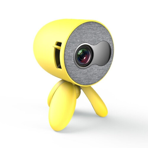 HGO Portable USB LED1080P HD Bedroom Projector(Yellow)